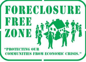 Foreclosure Free Zone yard sign stencil